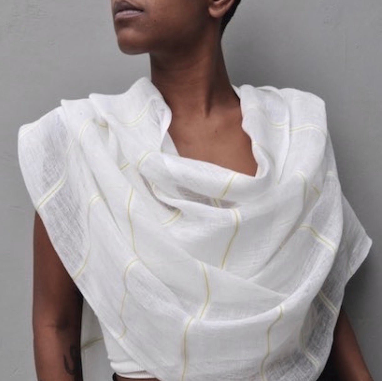 Gauze Stripe Linen Wrap - Elite styles