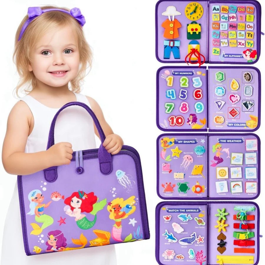 New Busy Book Children's Busy Board Dressing And Buttoning Learning Baby Early Education Preschool Sensory Learning Toy - Elite styles