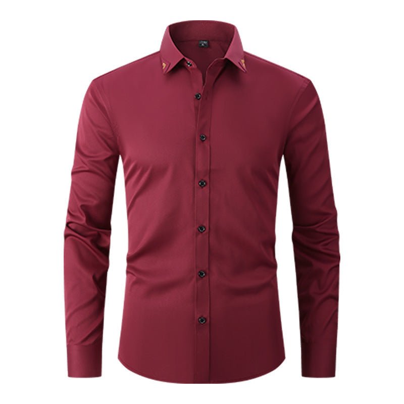 Spring Solid Color Shirt Men - Elite styles