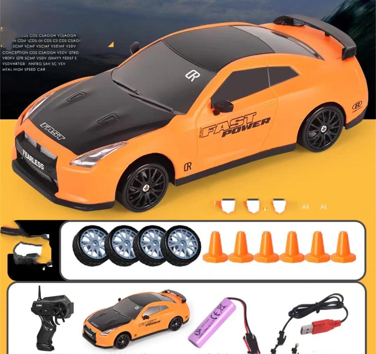 2.4G Drift Rc Car 4WD RC Drift Car Toy Remote Control GTR Model AE86 Vehicle Car RC Racing Car Toy For Children Christmas Gifts - Elite styles