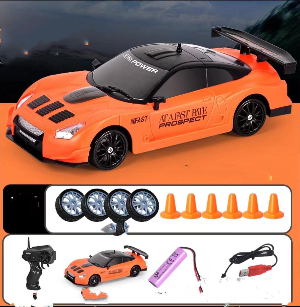 2.4G Drift Rc Car 4WD RC Drift Car Toy Remote Control GTR Model AE86 Vehicle Car RC Racing Car Toy For Children Christmas Gifts - Elite styles