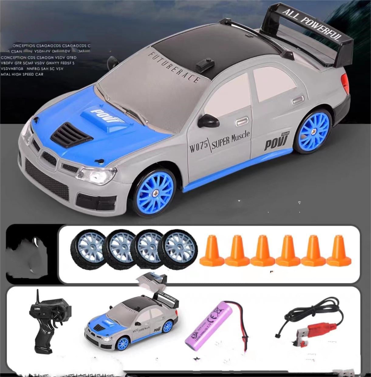 2.4G Drift Rc Car 4WD RC Drift Car Toy Remote Control GTR Model AE86 Vehicle Car RC Racing Car Toy For Children Christmas Gifts - Elite styles