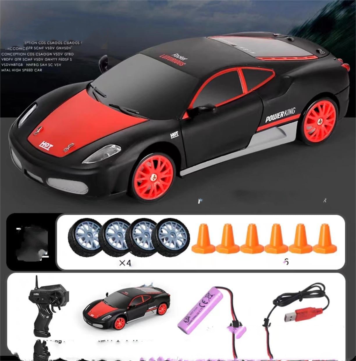 2.4G Drift Rc Car 4WD RC Drift Car Toy Remote Control GTR Model AE86 Vehicle Car RC Racing Car Toy For Children Christmas Gifts - Elite styles