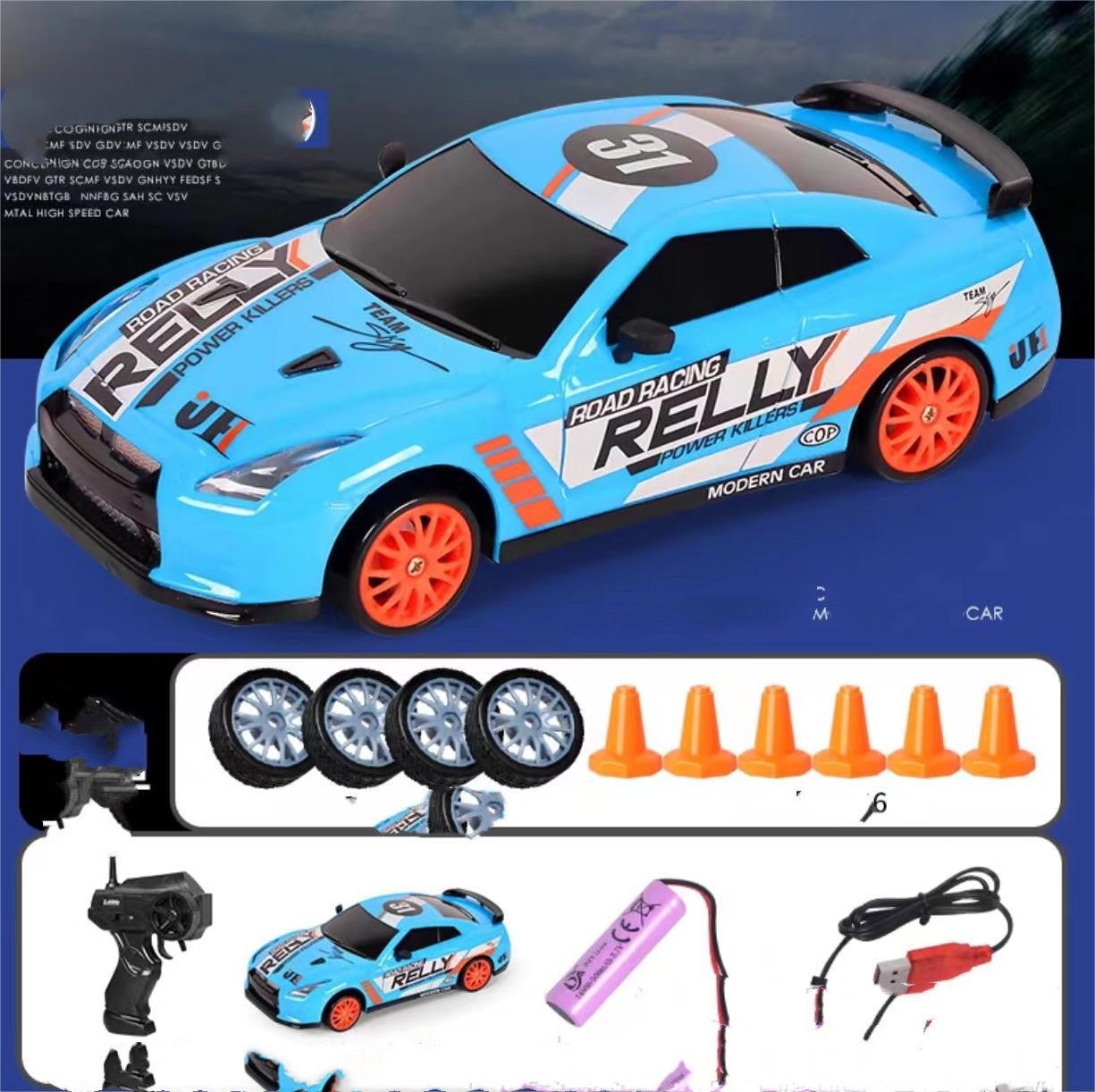 2.4G Drift Rc Car 4WD RC Drift Car Toy Remote Control GTR Model AE86 Vehicle Car RC Racing Car Toy For Children Christmas Gifts - Elite styles
