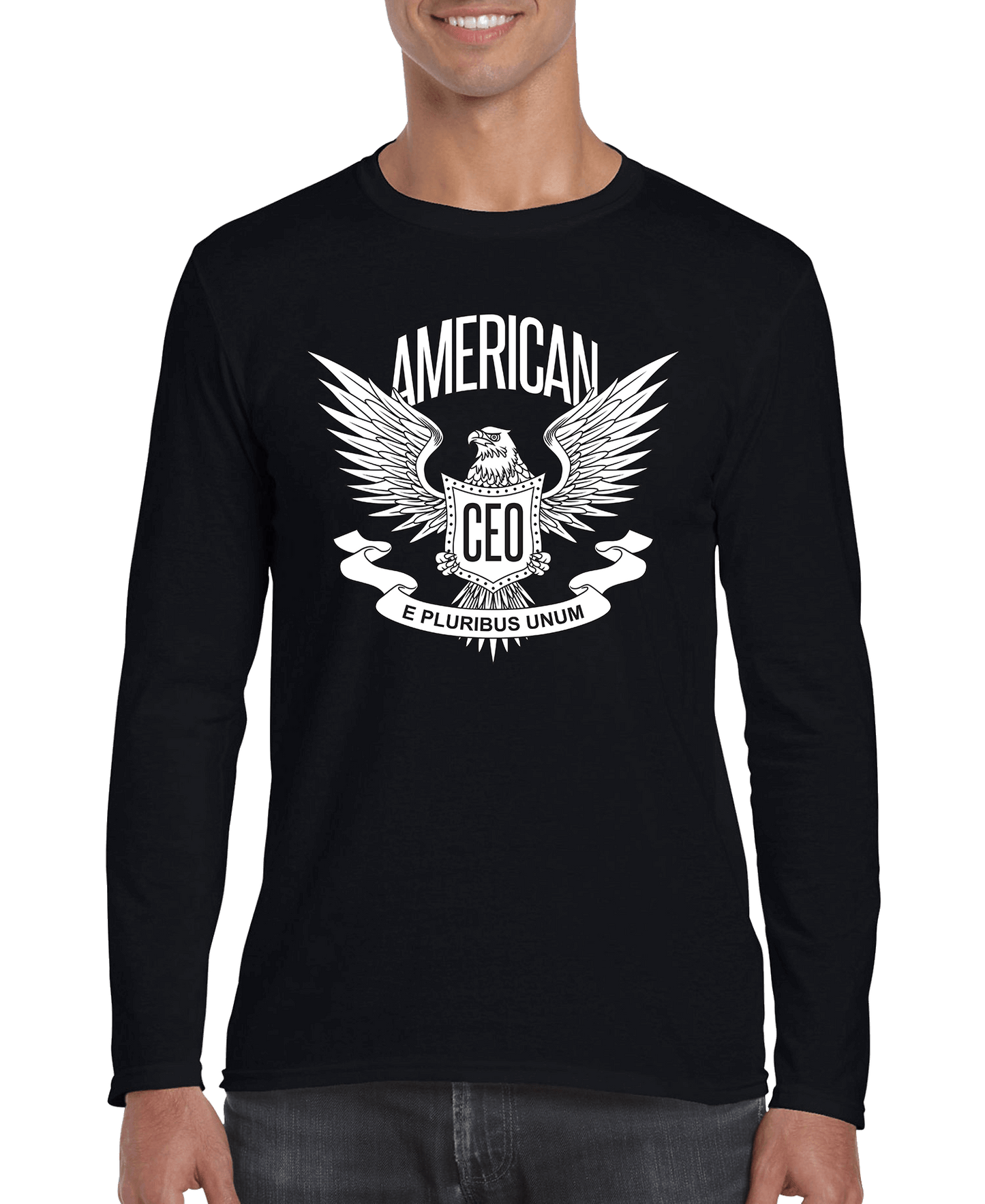 American CEO Patriotic Eagle Men's Long Sleeve Shirt - Elite styles