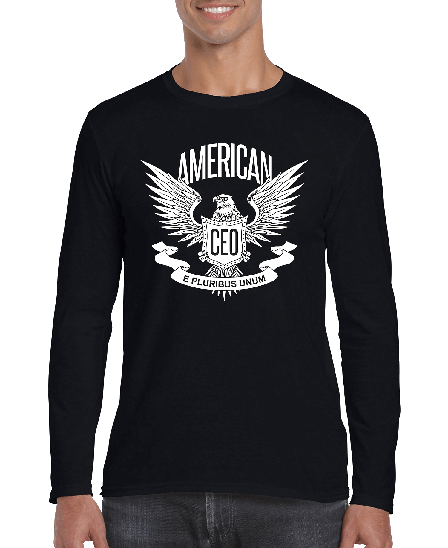 American CEO Patriotic Eagle Men's Long Sleeve Shirt - Elite styles