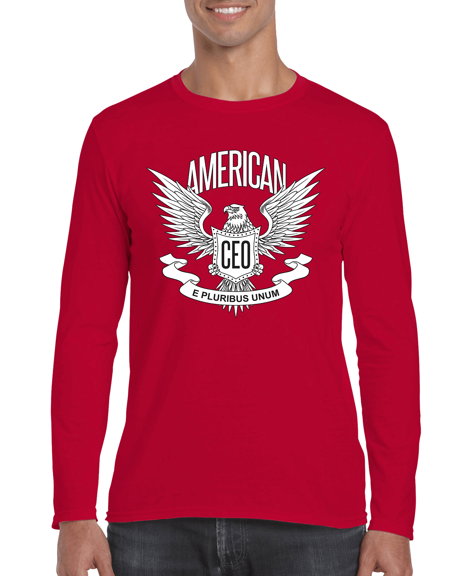 American CEO Patriotic Eagle Men's Long Sleeve Shirt - Elite styles