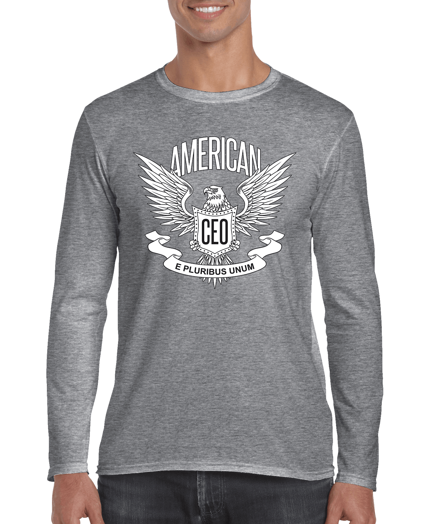 American CEO Patriotic Eagle Men's Long Sleeve Shirt - Elite styles