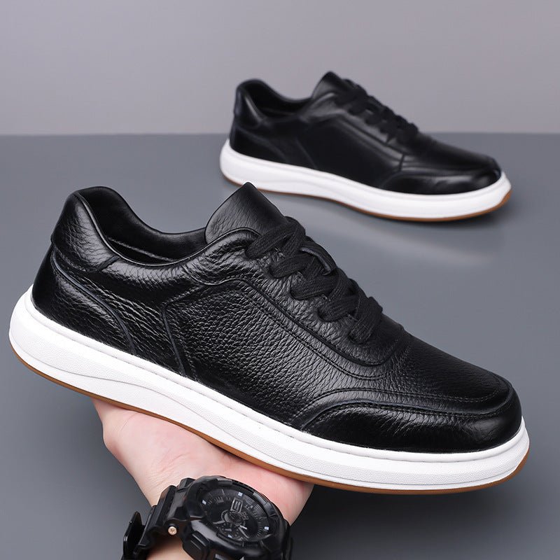 Casual Soft Leather Soft Bottom Men's Sneakers - Elite styles