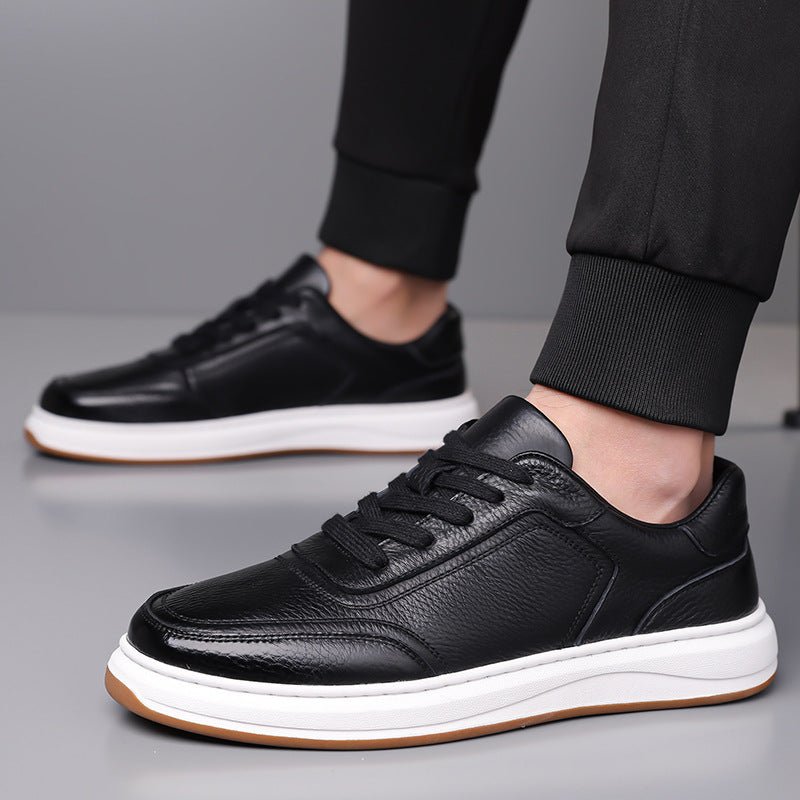 Casual Soft Leather Soft Bottom Men's Sneakers - Elite styles