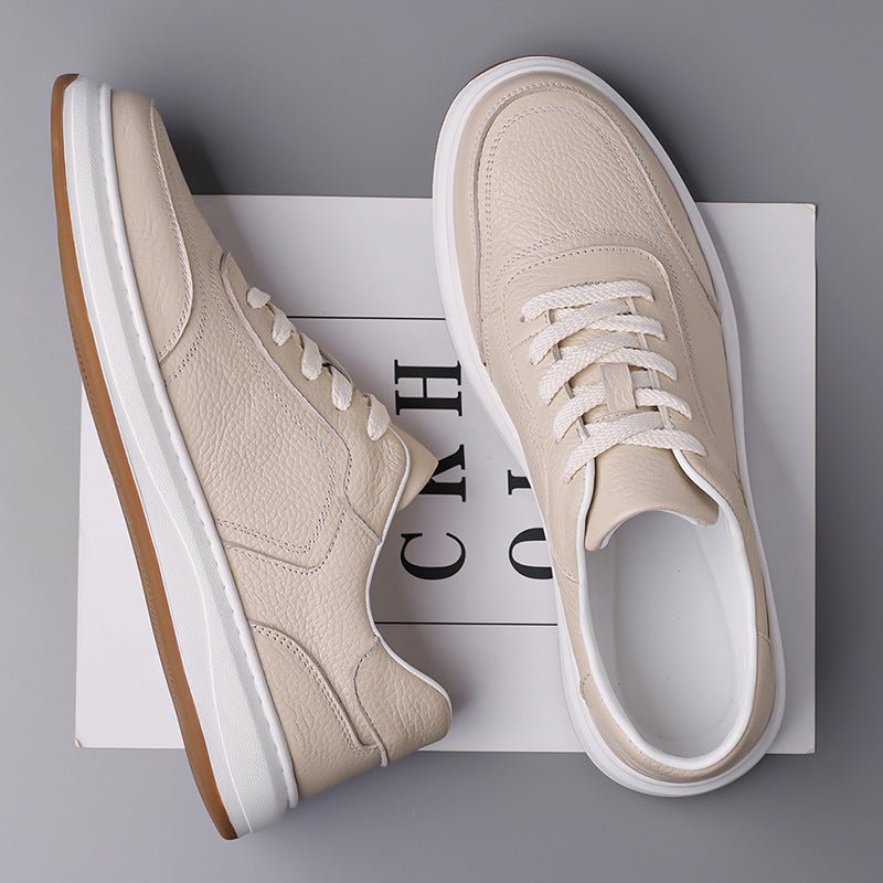 Casual Soft Leather Soft Bottom Men's Sneakers - Elite styles