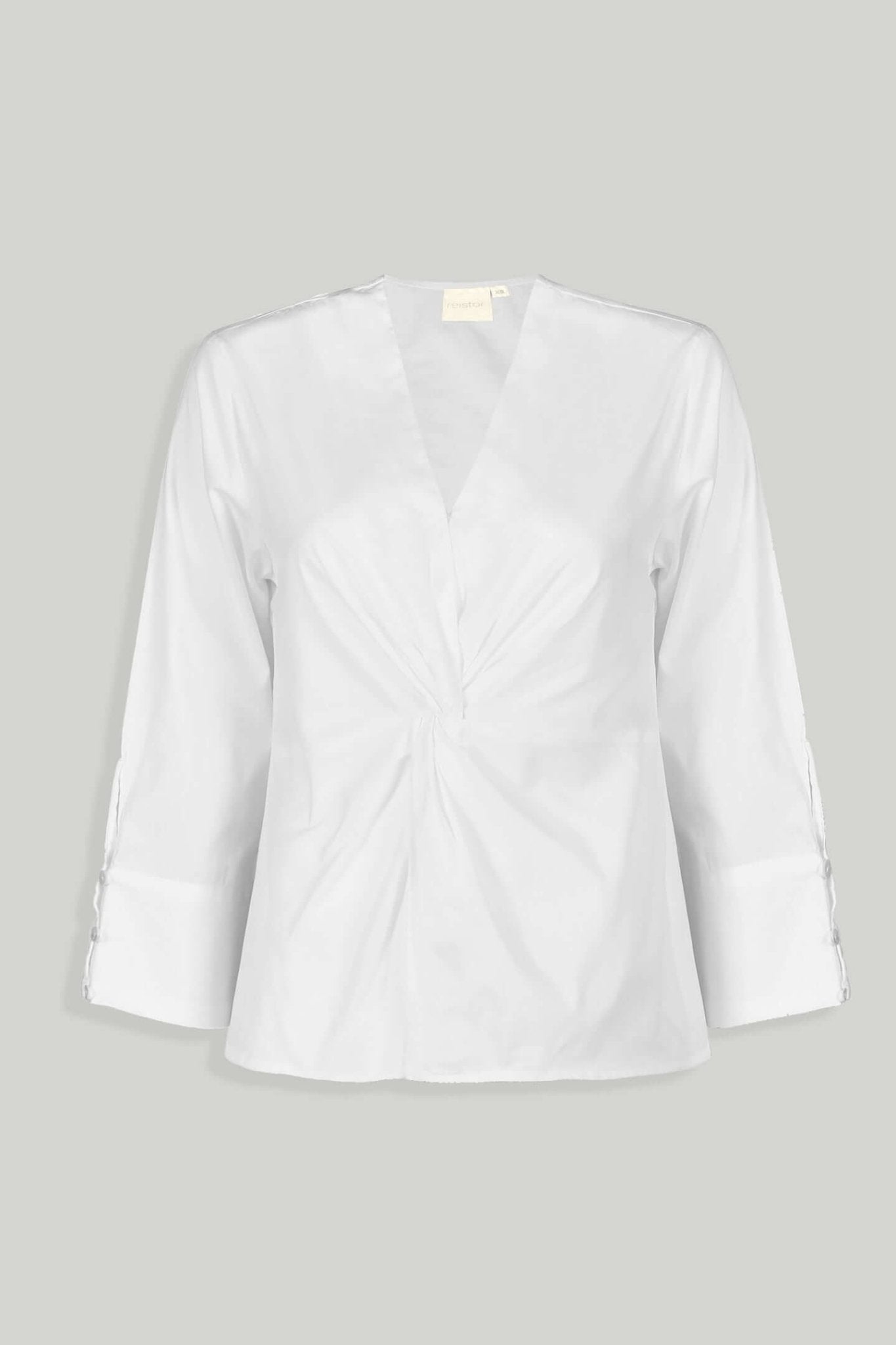 Front Twist Top in White - Elite styles