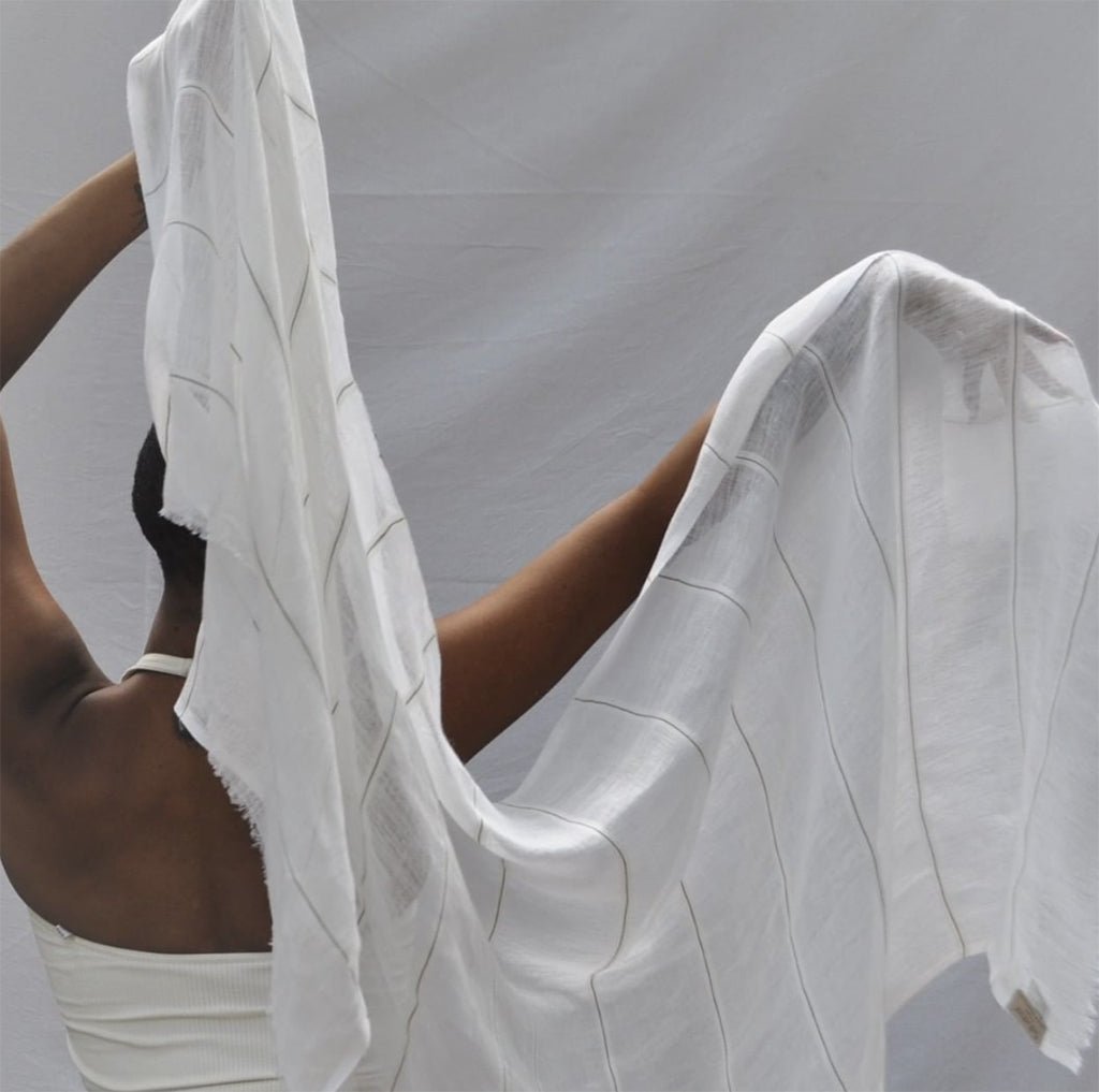 Gauze Stripe Linen Wrap - Elite styles