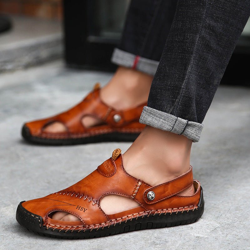 Genuine Leather Roman Summer Sandals For Men - Elite styles