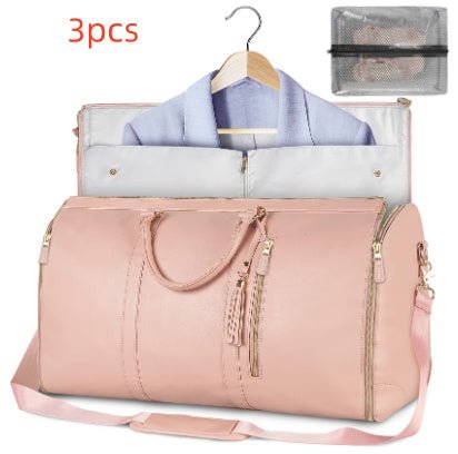 Large Capacity Travel Duffle Bag Women's Handbag Folding Suit Bag Waterproof Clothes Totes - Elite styles