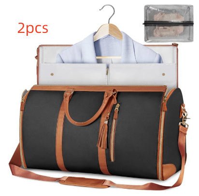 Large Capacity Travel Duffle Bag Women's Handbag Folding Suit Bag Waterproof Clothes Totes - Elite styles