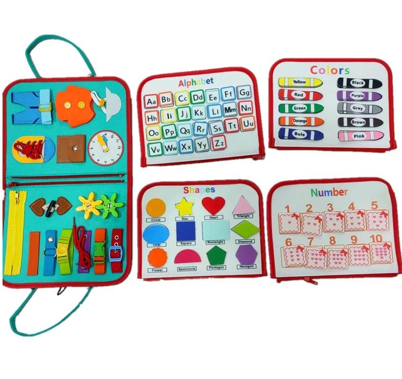 New Busy Book Children's Busy Board Dressing And Buttoning Learning Baby Early Education Preschool Sensory Learning Toy - Elite styles