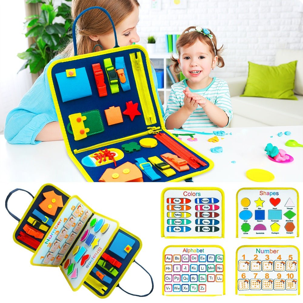 New Busy Book Children's Busy Board Dressing And Buttoning Learning Baby Early Education Preschool Sensory Learning Toy - Elite styles