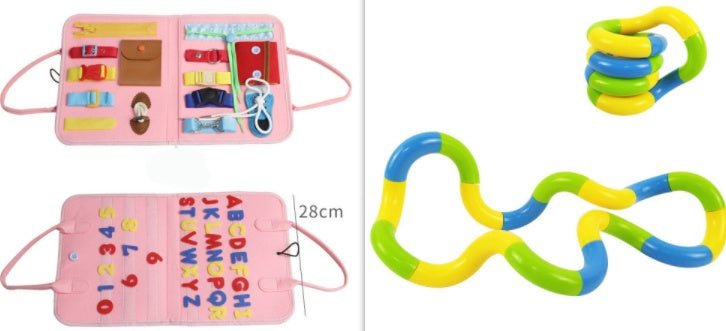 New Busy Book Children's Busy Board Dressing And Buttoning Learning Baby Early Education Preschool Sensory Learning Toy - Elite styles