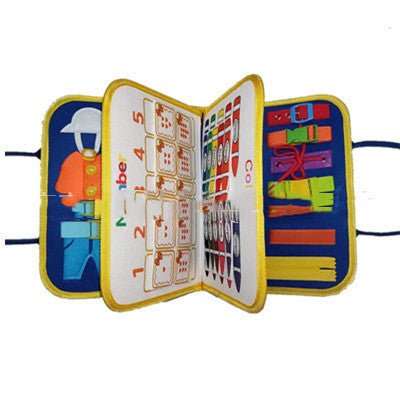 New Busy Book Children's Busy Board Dressing And Buttoning Learning Baby Early Education Preschool Sensory Learning Toy - Elite styles