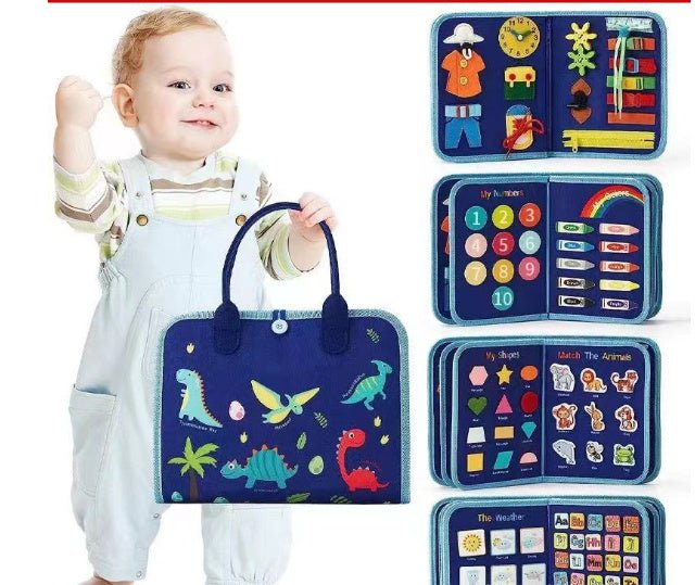 New Busy Book Children's Busy Board Dressing And Buttoning Learning Baby Early Education Preschool Sensory Learning Toy - Elite styles