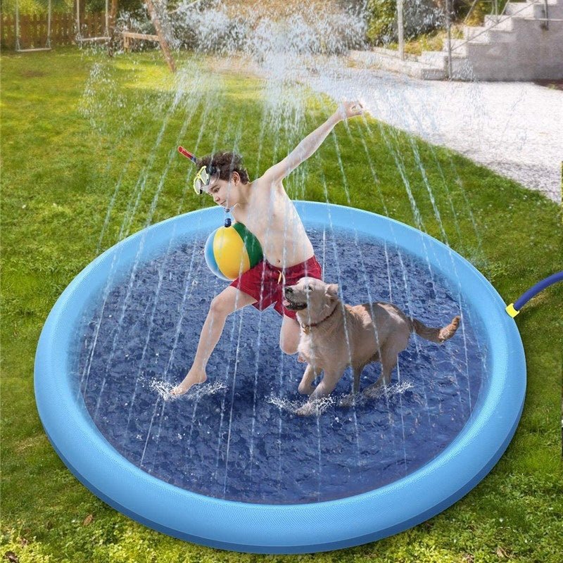 Non - Slip Splash Pad For Kids And Pet Dog Pool Summer Outdoor Water Toys Fun Backyard Fountain Play Mat - Elite styles