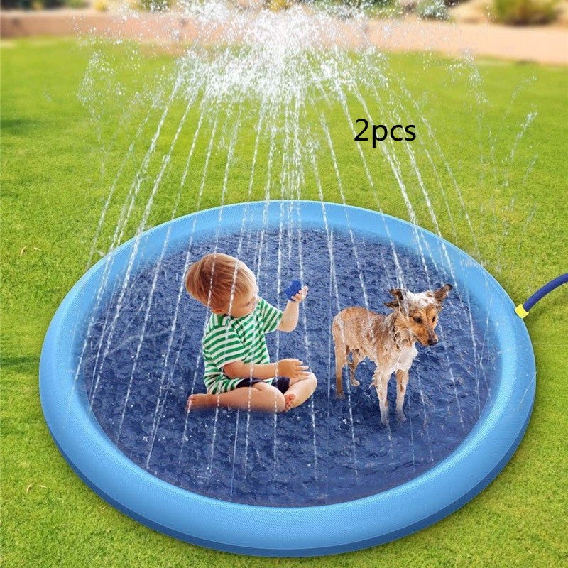 Non - Slip Splash Pad For Kids And Pet Dog Pool Summer Outdoor Water Toys Fun Backyard Fountain Play Mat - Elite styles