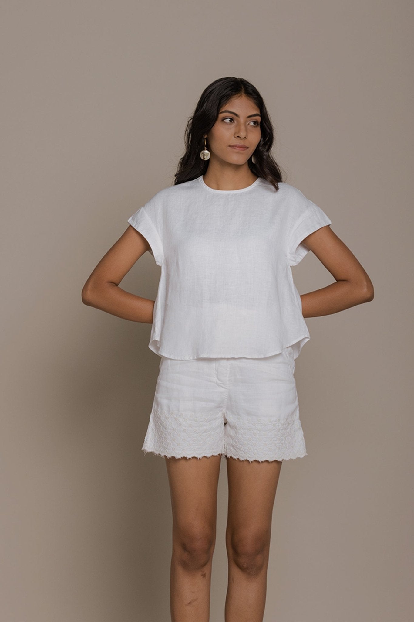 Sandcastle Saturdays Top in White - Elite styles