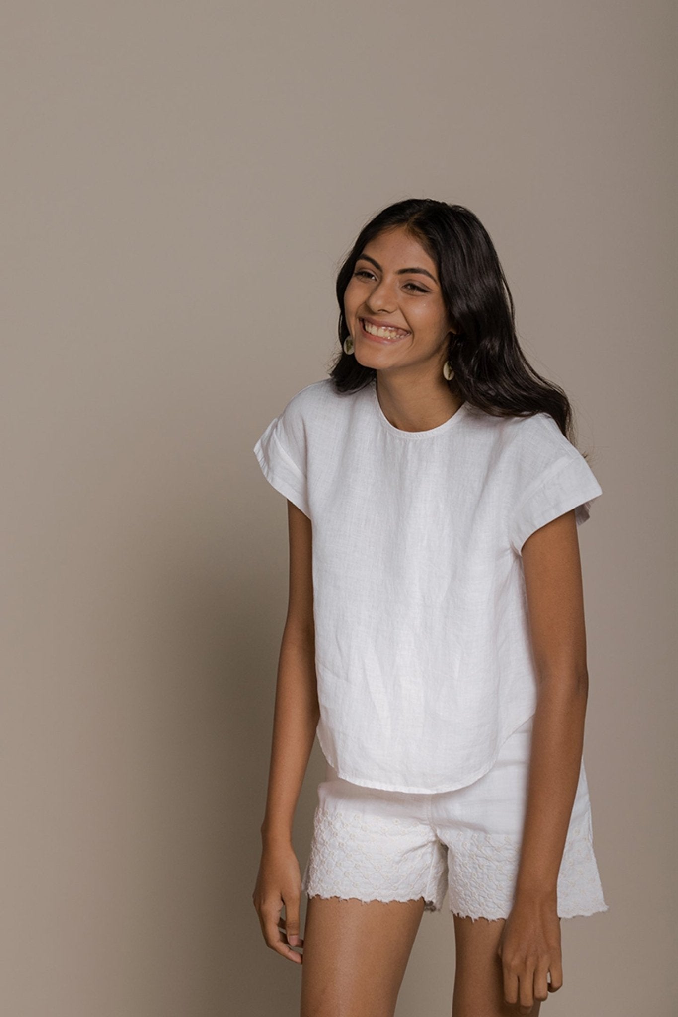 Sandcastle Saturdays Top in White - Elite styles