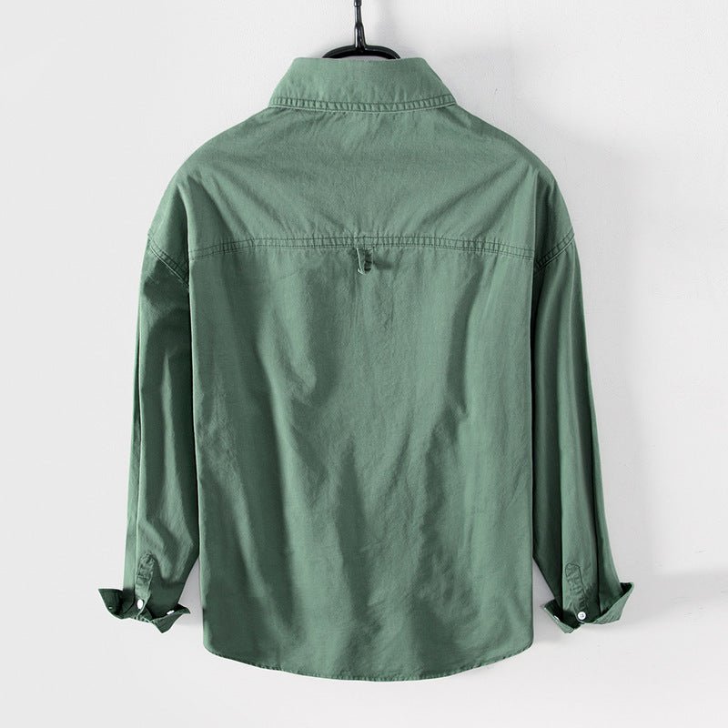 Shirt Men's Cotton Casual Workwear Shirt Jacket Men - Elite styles