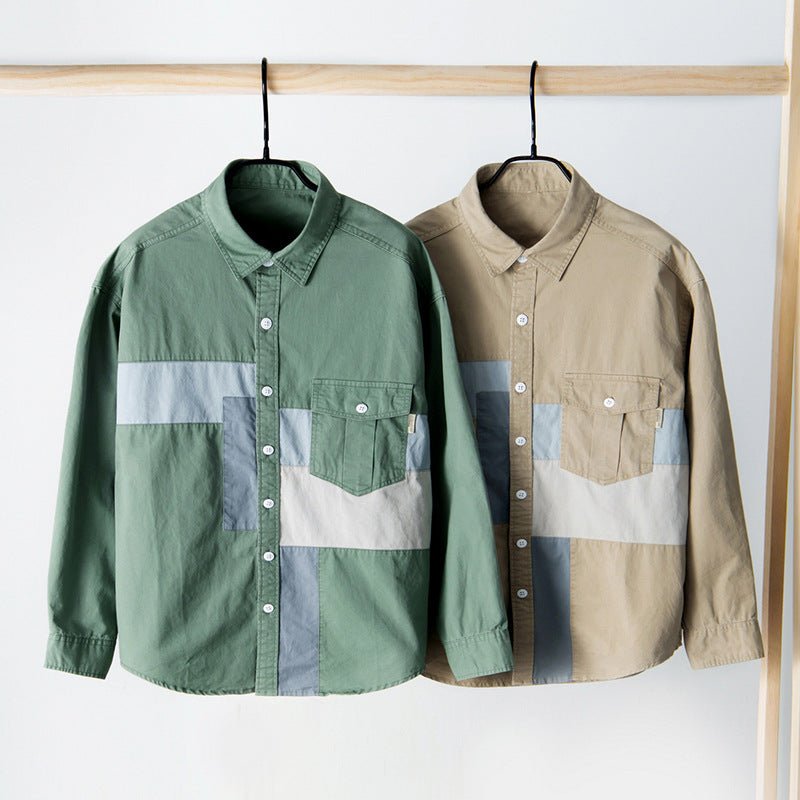 Shirt Men's Cotton Casual Workwear Shirt Jacket Men - Elite styles