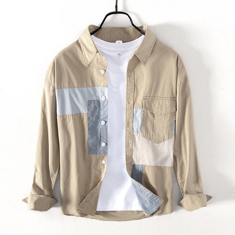 Shirt Men's Cotton Casual Workwear Shirt Jacket Men - Elite styles