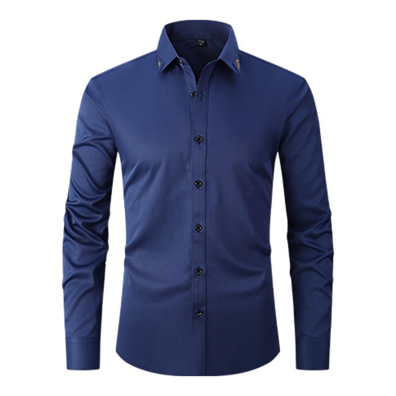 Spring Solid Color Shirt Men - Elite styles