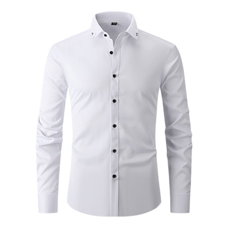 Spring Solid Color Shirt Men - Elite styles