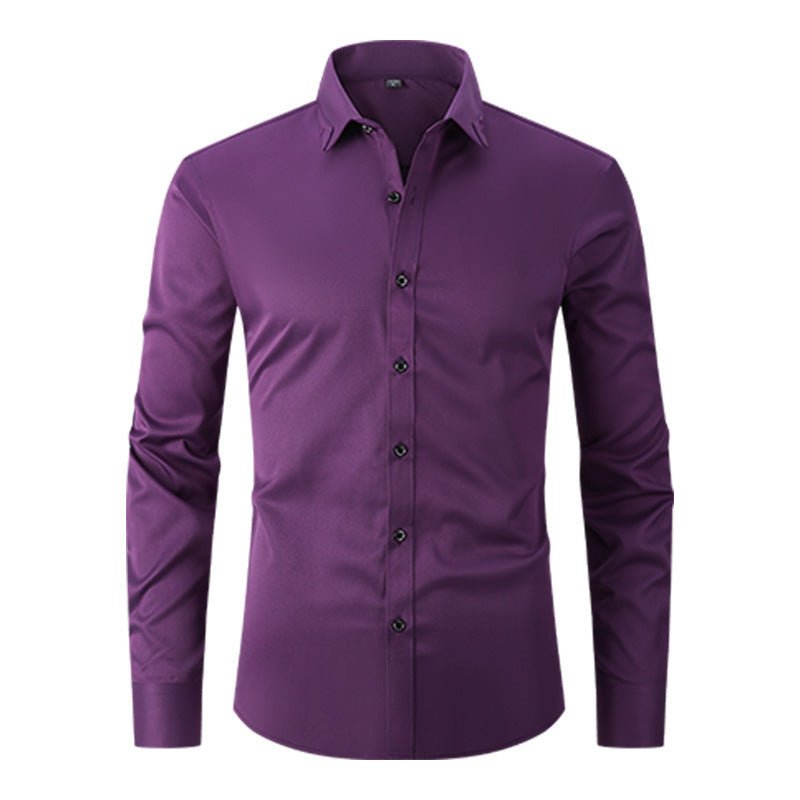 Spring Solid Color Shirt Men - Elite styles