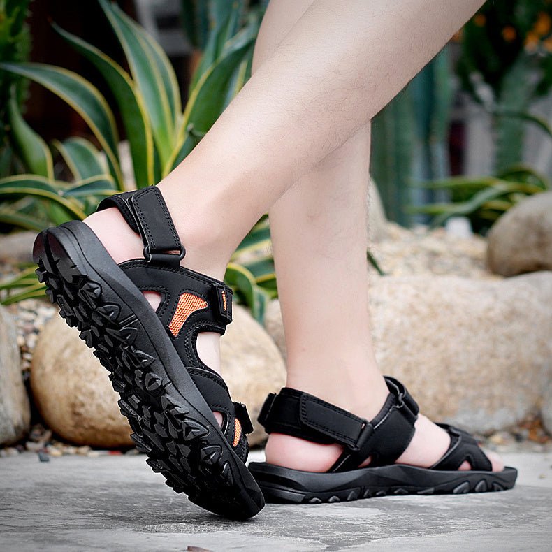 Velcro Sandals Men Summer Breathable Beach Shoes - Elite styles