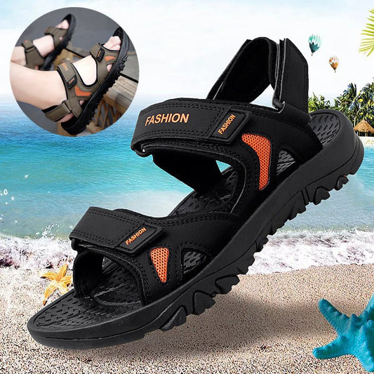 Velcro Sandals Men Summer Breathable Beach Shoes - Elite styles