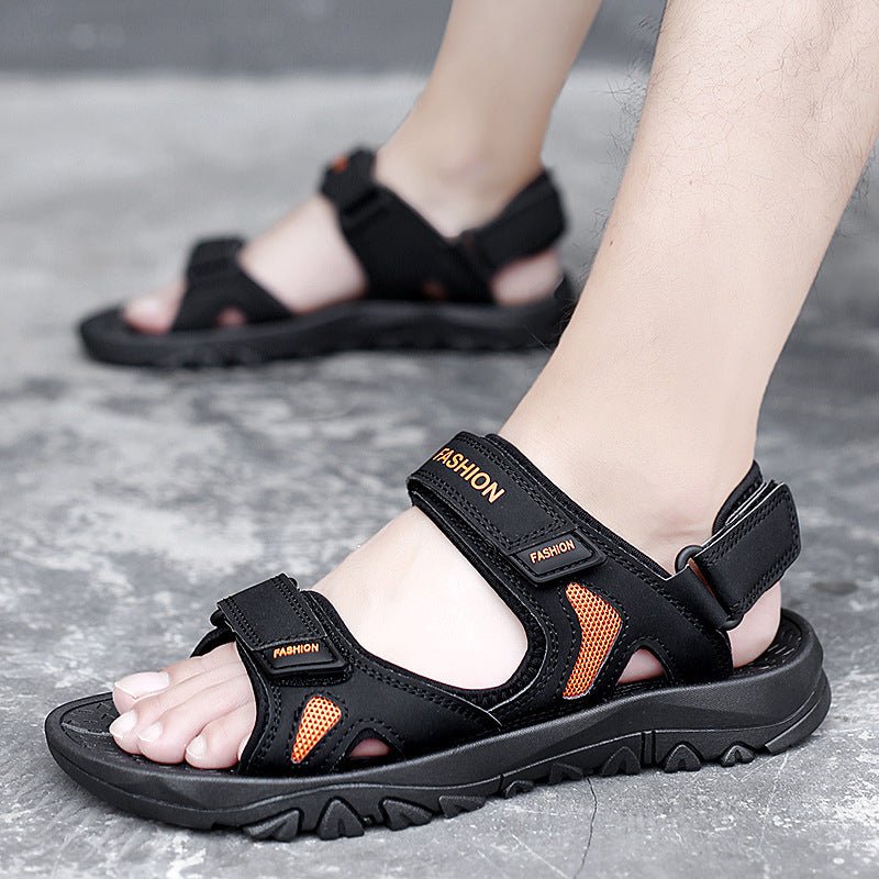 Velcro Sandals Men Summer Breathable Beach Shoes - Elite styles