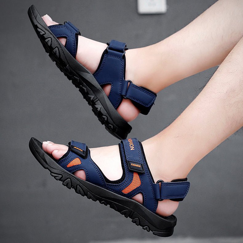 Velcro Sandals Men Summer Breathable Beach Shoes - Elite styles