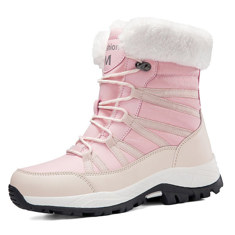 Winter Fleece - lined Thicker Non - slip Cotton - padded Shoes Outdoor Middle Boots for WOMEN'S - Elite styles