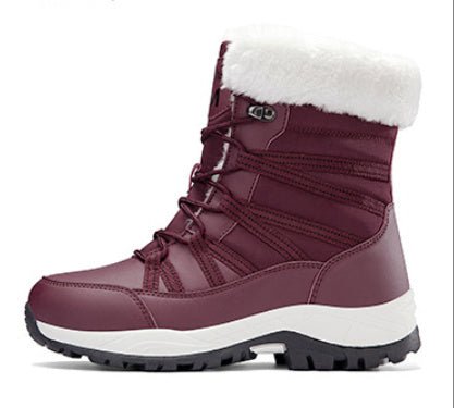 Winter Fleece - lined Thicker Non - slip Cotton - padded Shoes Outdoor Middle Boots for WOMEN'S - Elite styles
