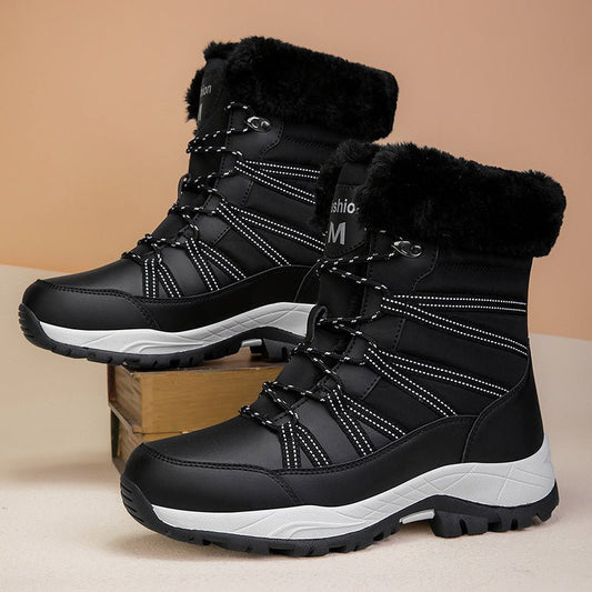 Winter Fleece - lined Thicker Non - slip Cotton - padded Shoes Outdoor Middle Boots for WOMEN'S - Elite styles